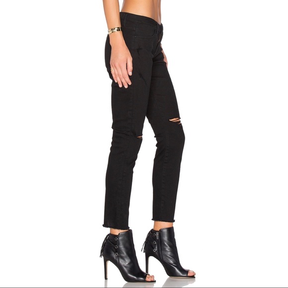 BlankNYC Distressed Black Cropped Skinny Jeans - Picture 2 of 11